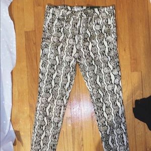 Snake skin pants